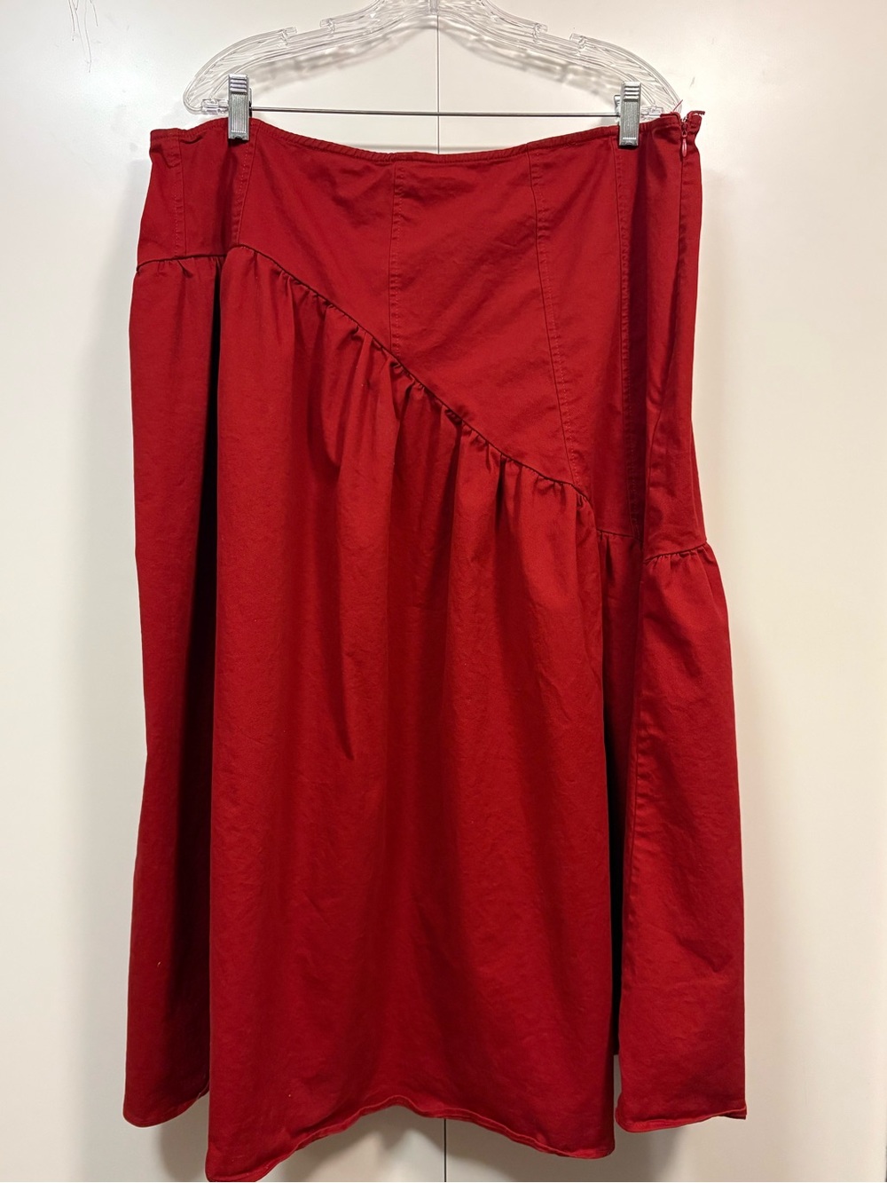 Lisa Says Gah Red Maeve MIDI Skirt 3XL